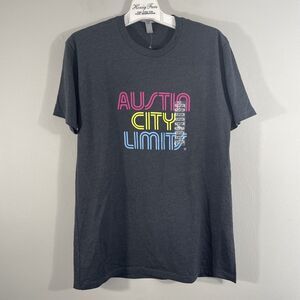 Next Level Apparel Austin City Limits Women Large Grey Crewneck Pullover T-Shirt